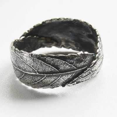 Handmade Woodland UnisexLeaf Ring