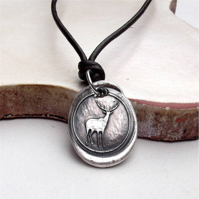 Personalised Necklaces - Wax Seal Deer Necklace