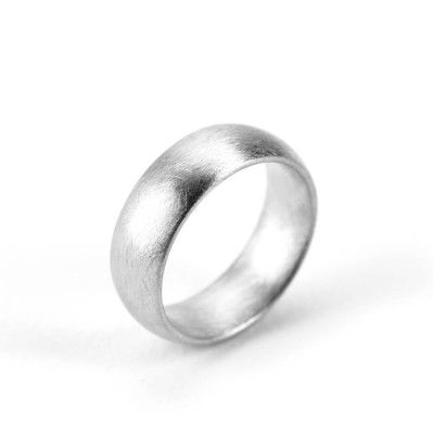 Wide Gents Soft Pebble Wedding Ring