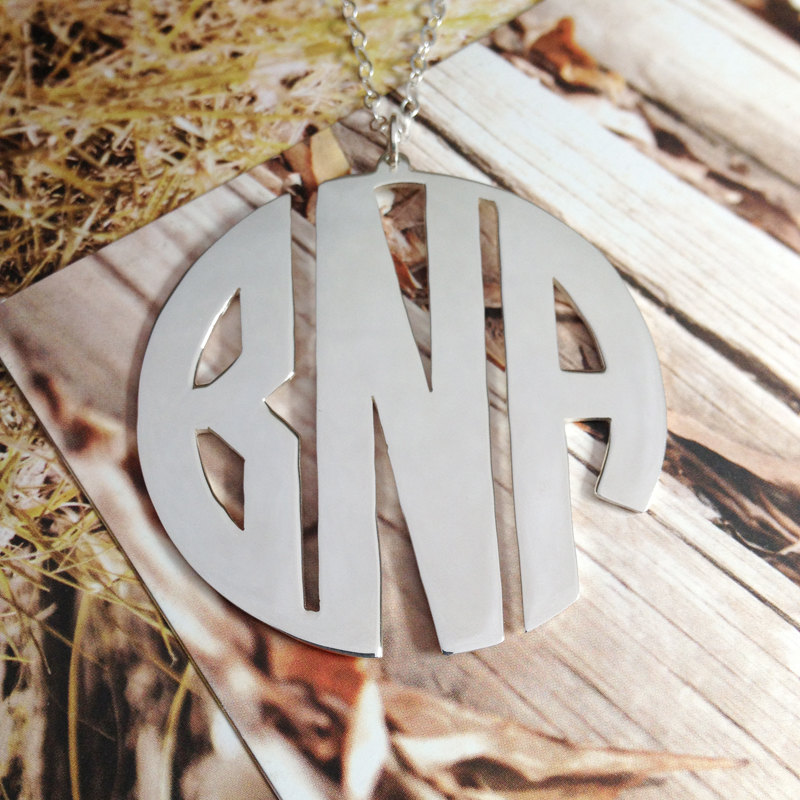 3 Monogram Initial Necklace