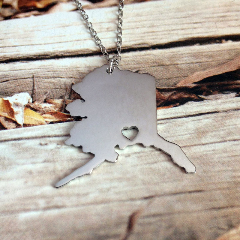 Alaska State Shaped Necklace