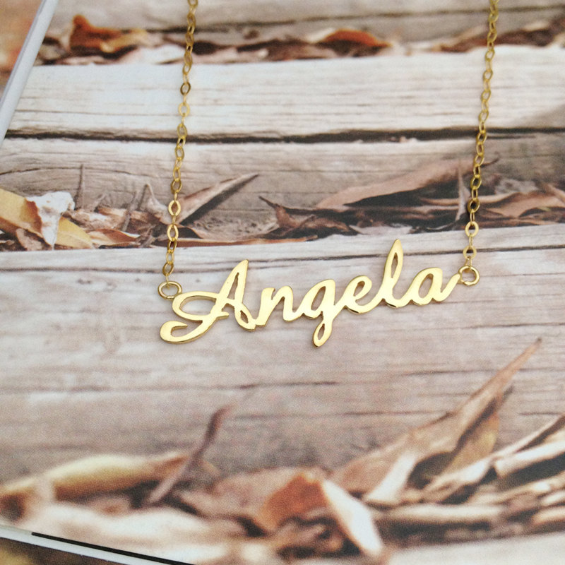 Carrie Name Necklaces Nameplate Necklace Custom Celebrity Carrie Jewelry Handmade Name Pendant Necklace &quot;Sex and the City&quot; Best Gift