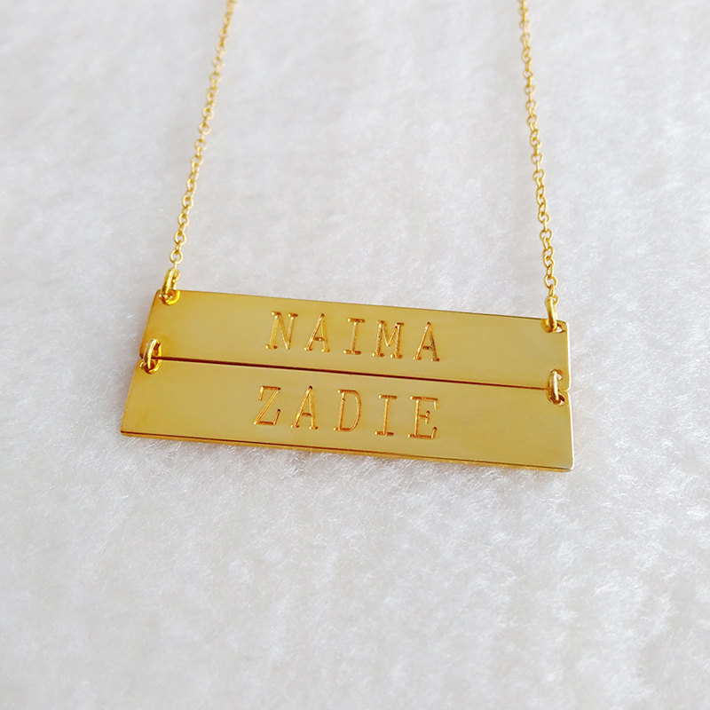 Double Bars on one Necklace
