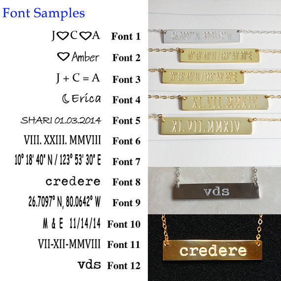 Double Name Bar Necklace