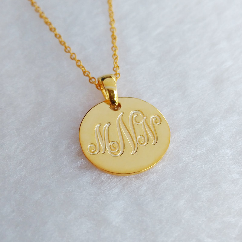 Gold Disc Necklace
