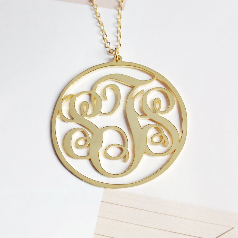Gold Monogram Necklace
