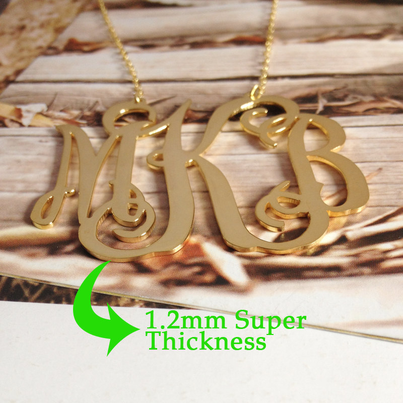 Gold Monogram Necklace