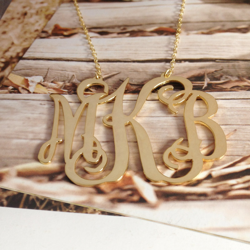 Gold Monogram Necklace