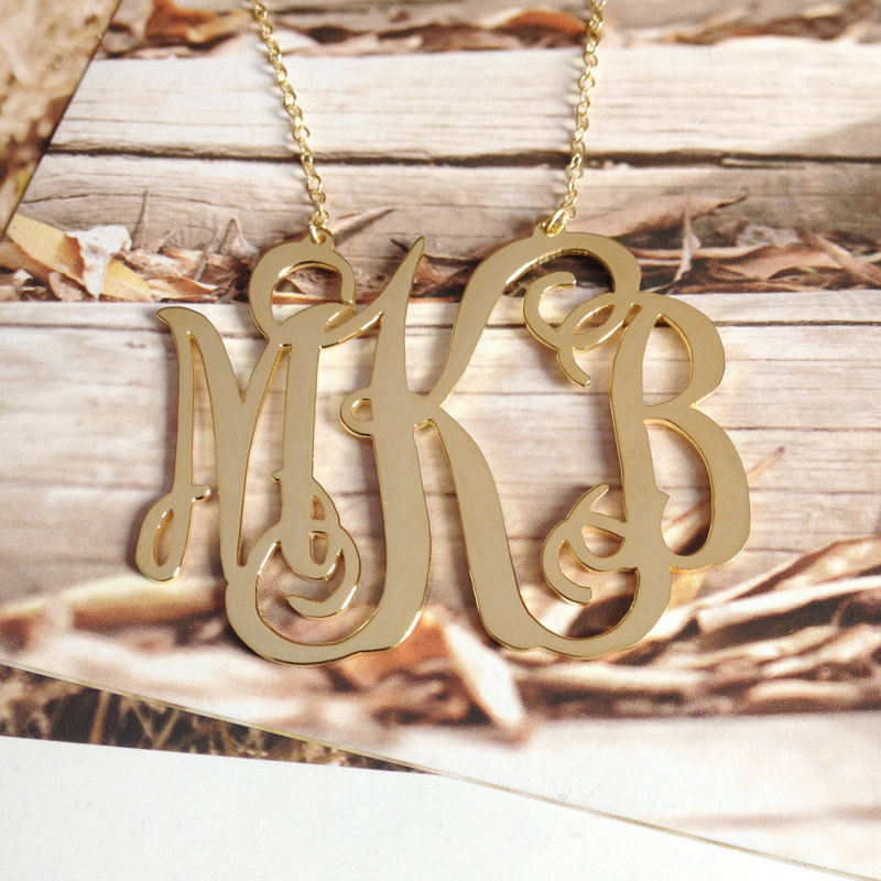 Gold Monogram Necklace