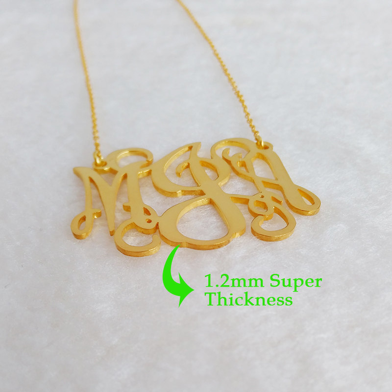 Gold Monogram Necklace