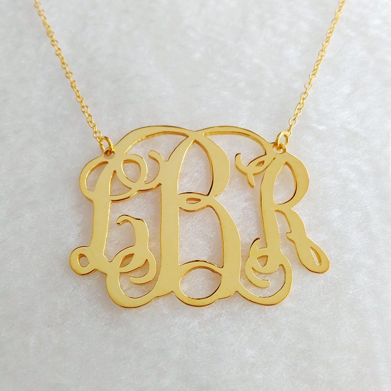Gold Monogrammed Necklace
