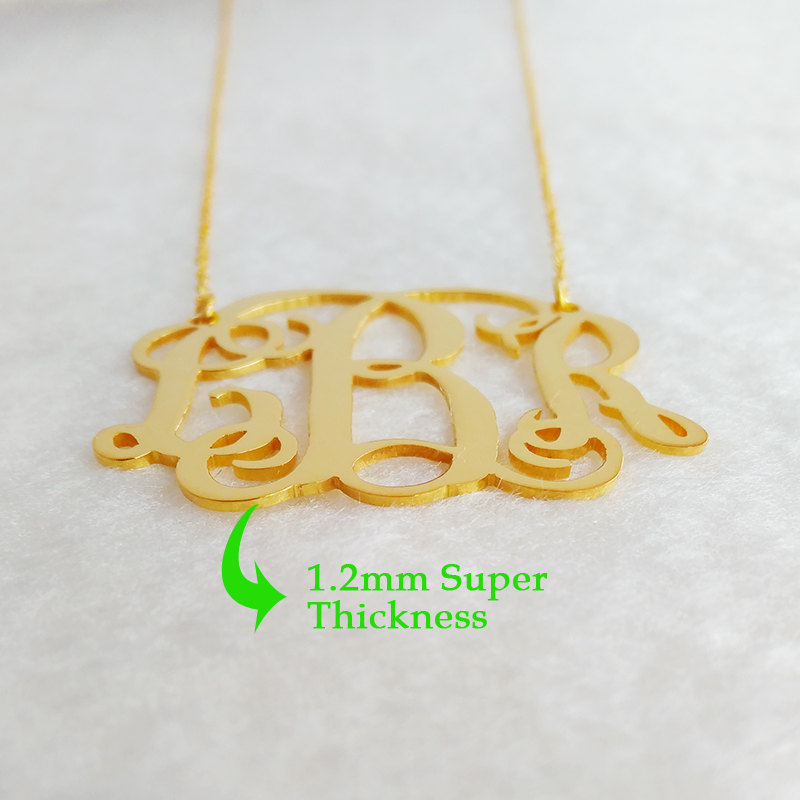 Gold Monogrammed Necklace