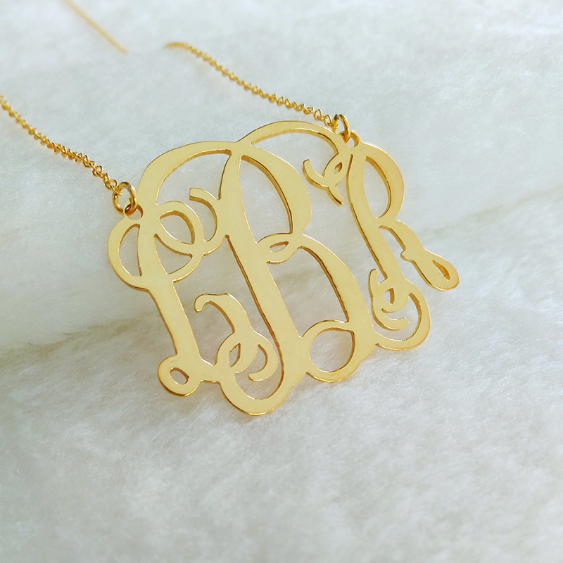 Gold Monogrammed Necklace