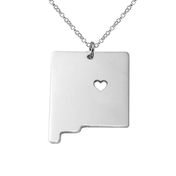 Gold New Mexico State Necklace