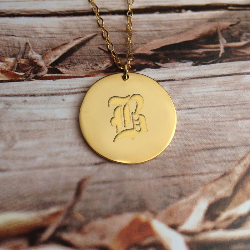 Initial Disk Necklace
