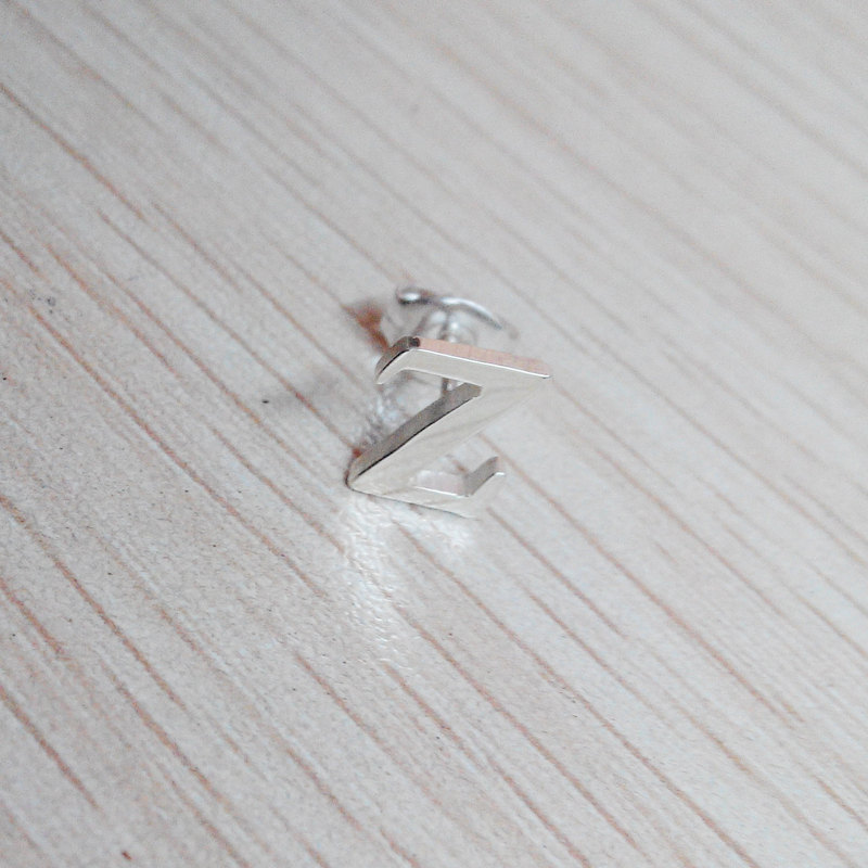 Letter Stud Earring