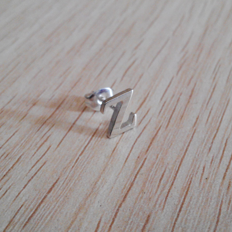 Letter Stud Earring