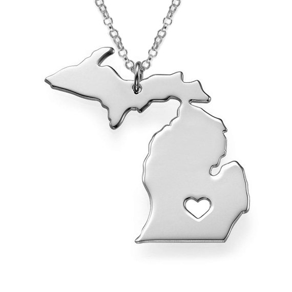 MI State Necklace