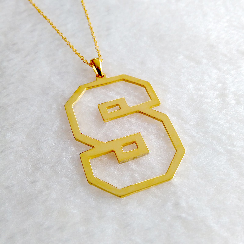 Outline Letter Necklace