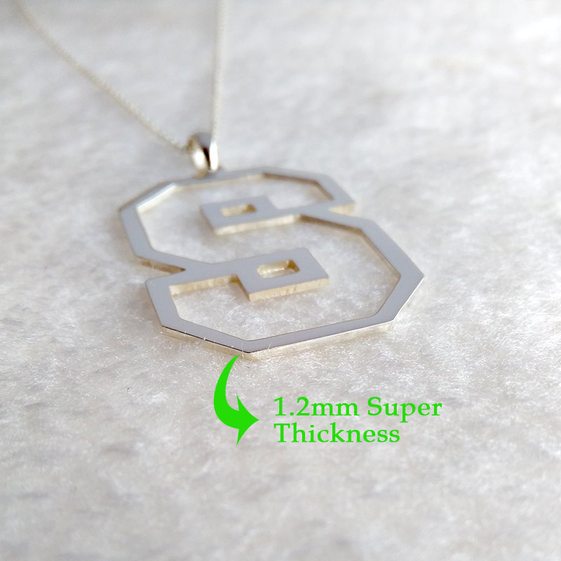Outline Letter Necklace