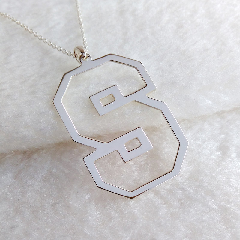 Outline Letter Necklace
