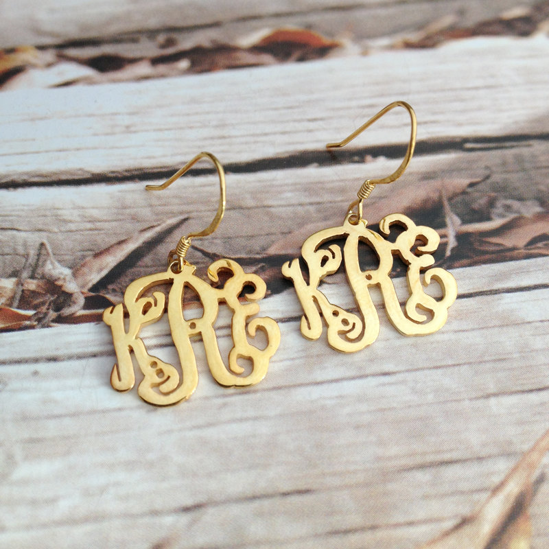 Personalize Monogram Earrings