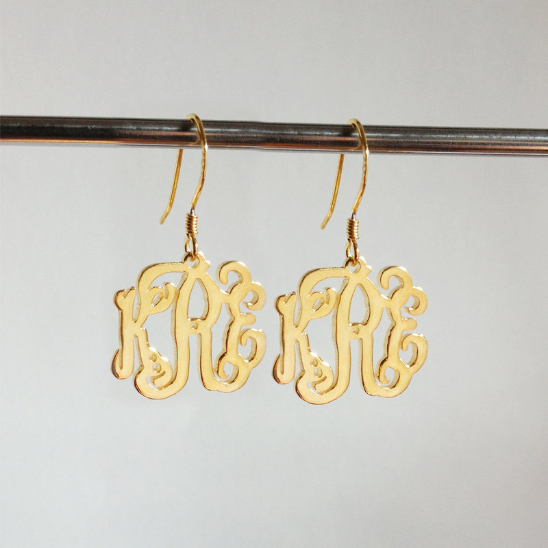 Personalize Monogram Earrings