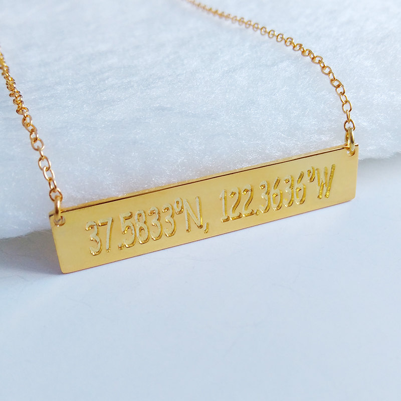 Personalized Coordinates Necklace