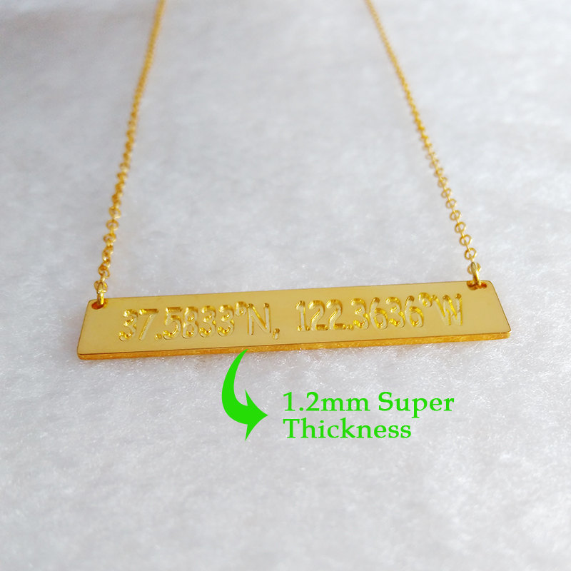 Personalized Coordinates Necklace
