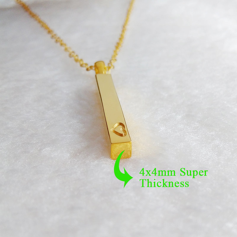 Personalized Gold Bar Necklace