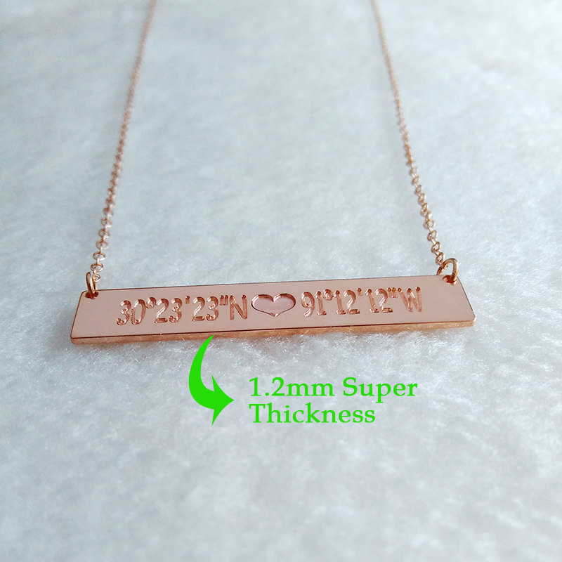 Rose Gold Bar Necklace