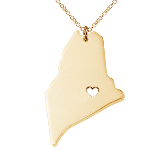 Rose Gold ME State Necklace