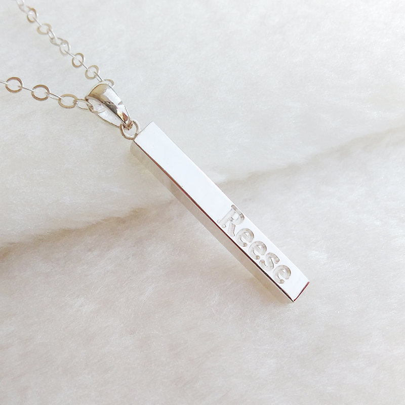 Silver Bar Necklace