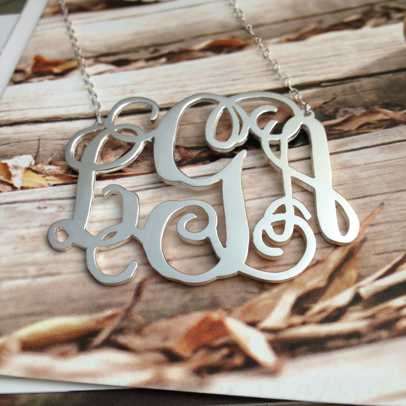 Silver Monogram Necklace
