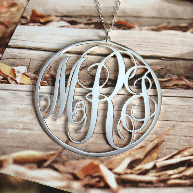 Silver Monogram Necklace