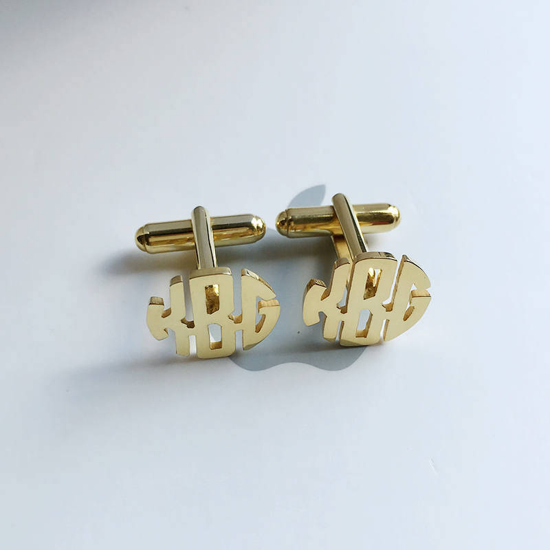 Three Initials Monogram Cufflinks
