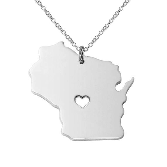 Wisconsin State Necklace
