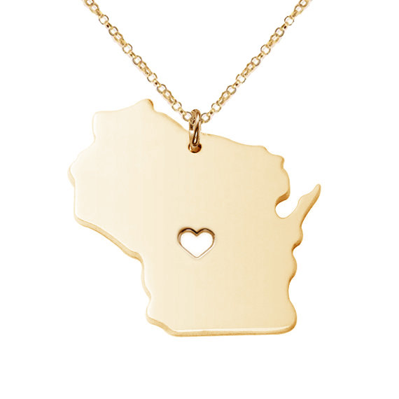 Wisconsin State Necklace