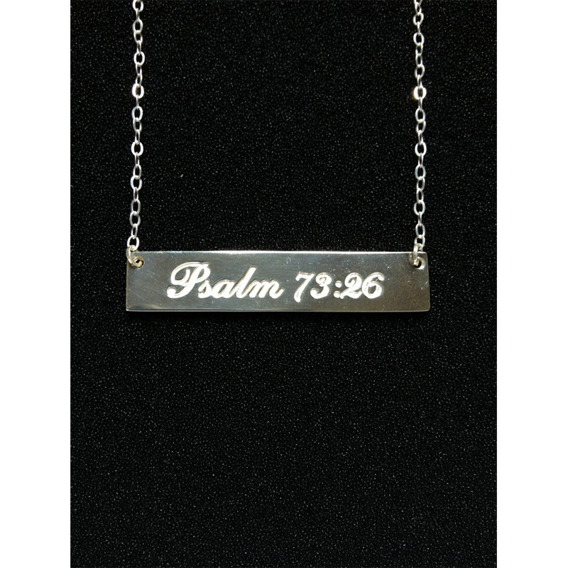 engraved bar necklace