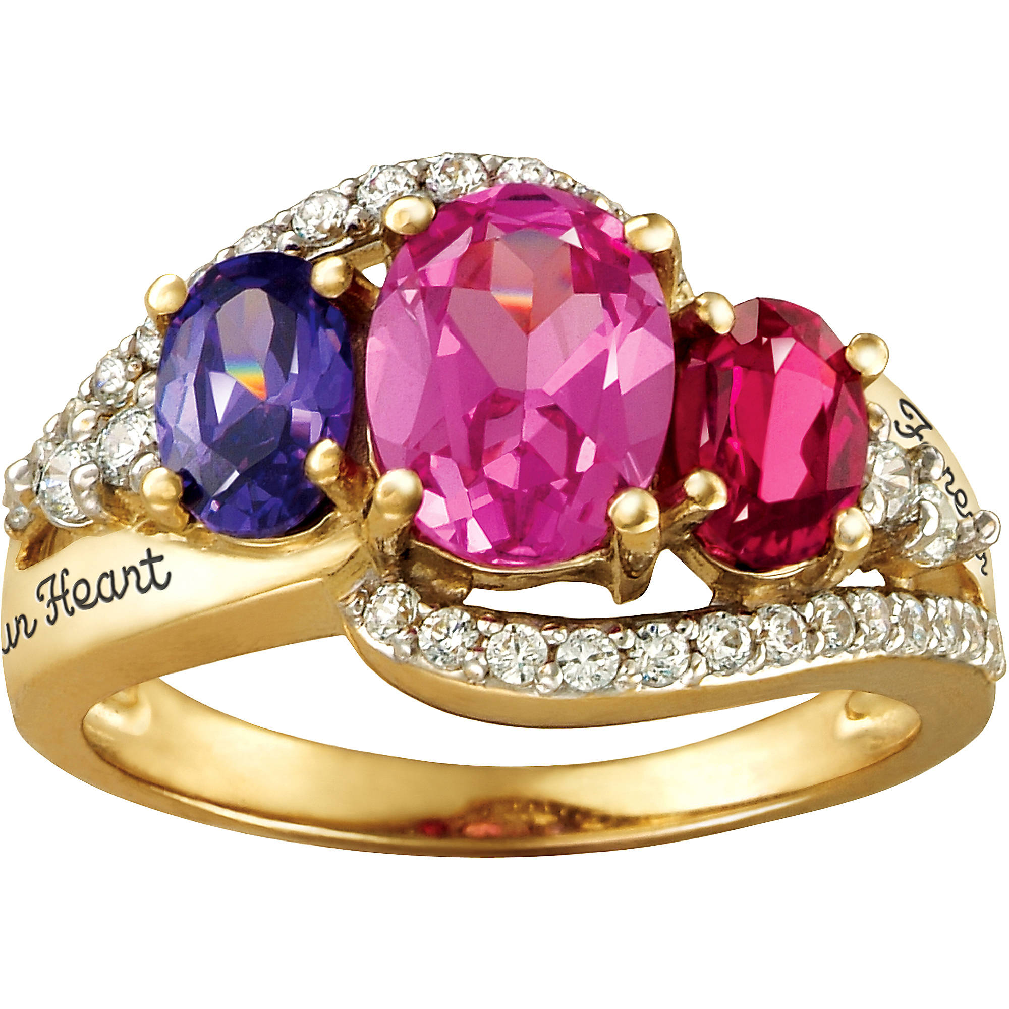 Personalized Keepsake Celestial Mother's Birthstone Ring