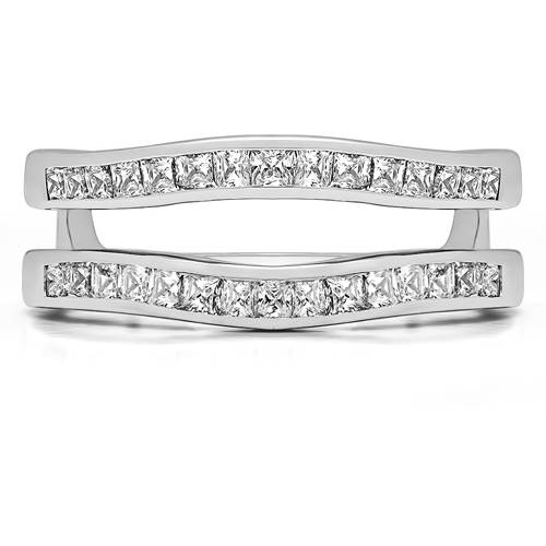 Personalized TwoBirch Delicate Contour Channel Wedding Ring Guard