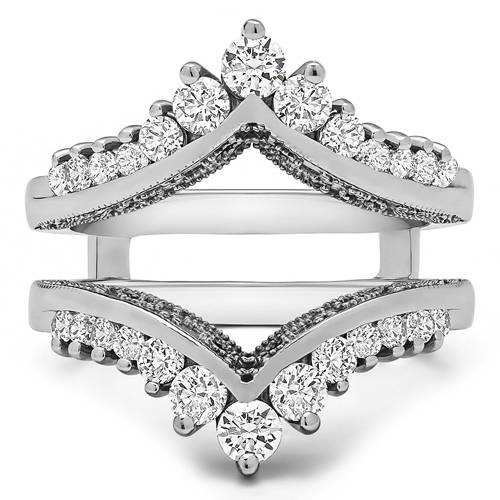 Personalized TwoBirch Filigree Vintage Wedding Ring Guard