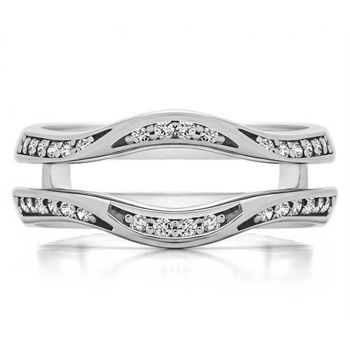Personalized TwoBirch Millgrained Vintage Ring Guard