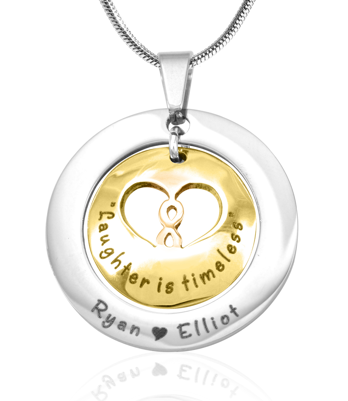 Infinity Necklace - Two Tone Dome
