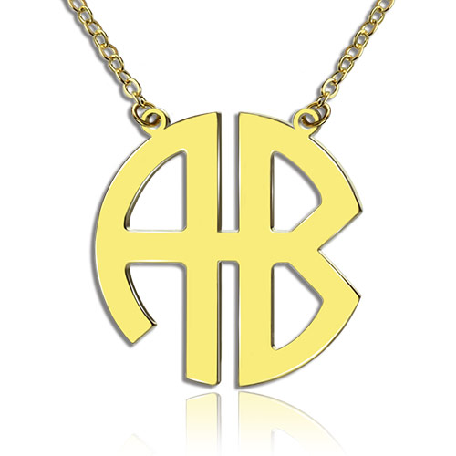 Personalised Necklaces - 2 Letters Capital Monogram Necklace