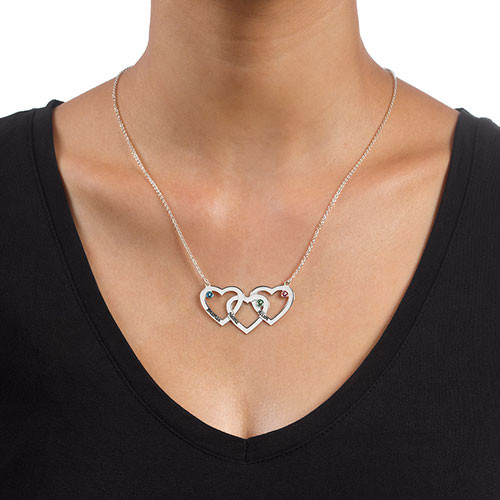 Personalised Necklaces - Intertwined Hearts Necklace